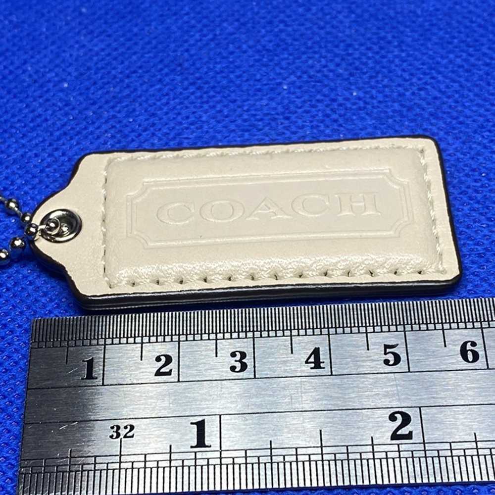 Med. 2.5" Vintage Coach Leather Hang Tag Keychain… - image 4