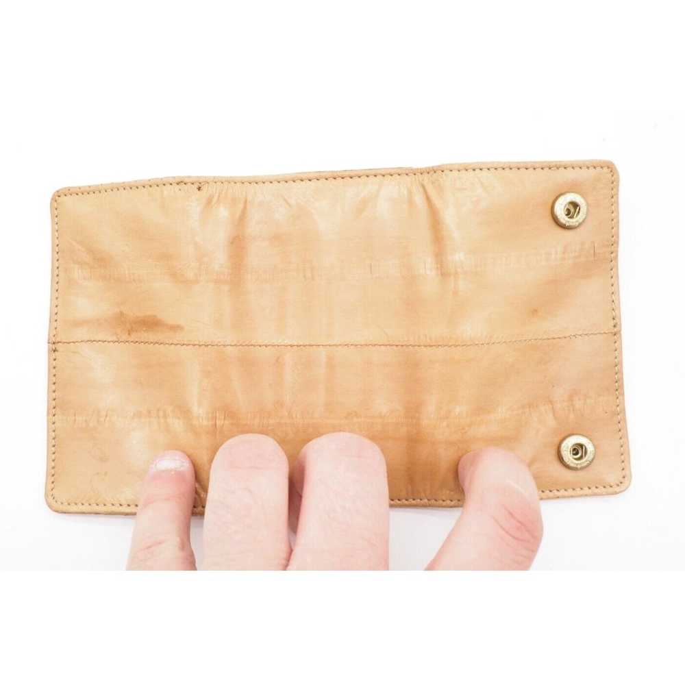 Vintage Sunco Eel Skin Leather Key Wallet w/ Gold… - image 4