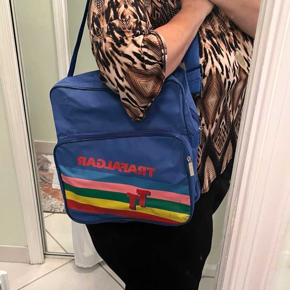 Trafalgar vintage tote, blue and rainbow crossbody - image 3