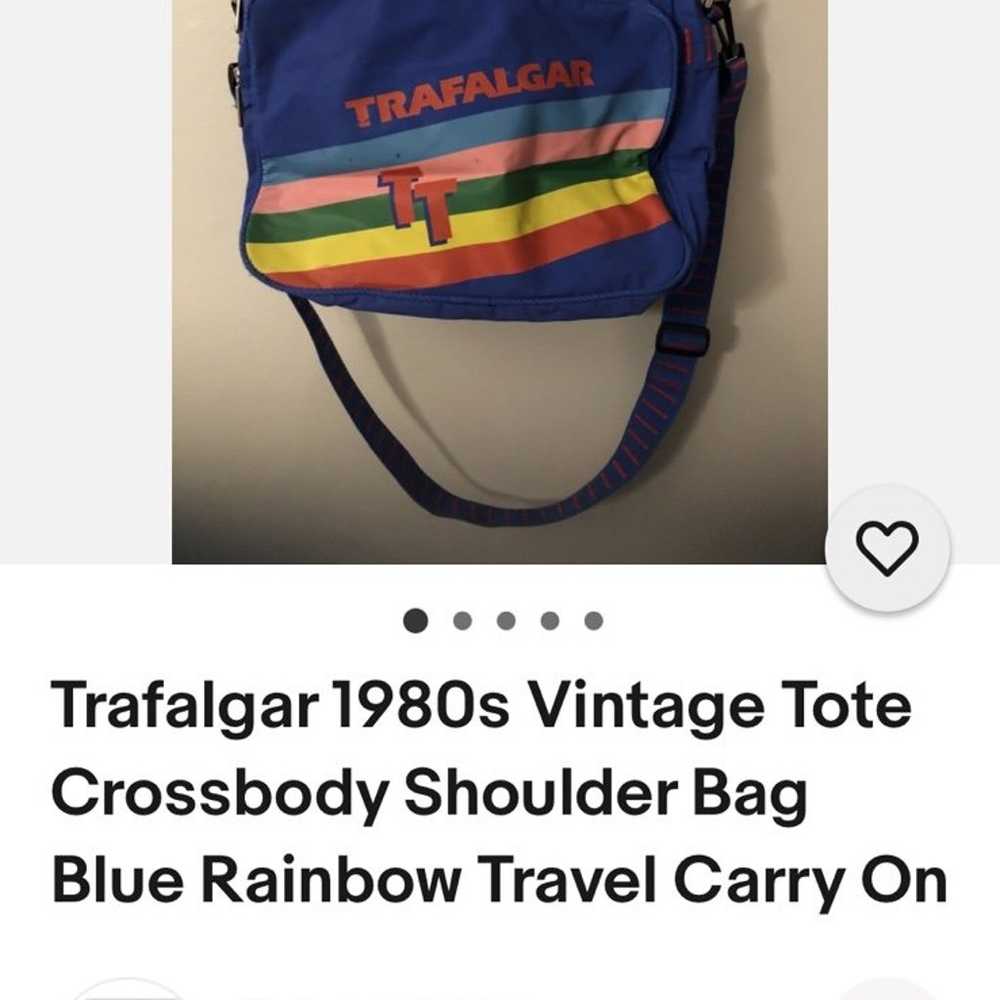 Trafalgar vintage tote, blue and rainbow crossbody - image 5