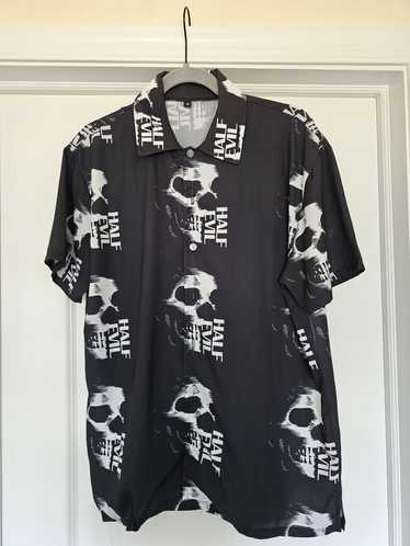 Half Evil Half evil Skull button up