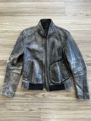 Marc Jacobs Antiqued Calf Leather Moto Jacket