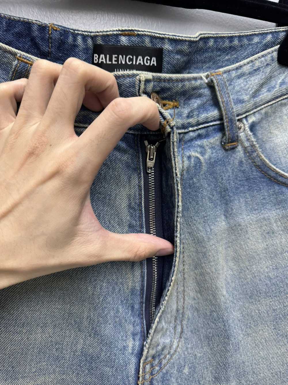 Balenciaga FW21 SLASHED CAMO DENIM JEANS - image 8