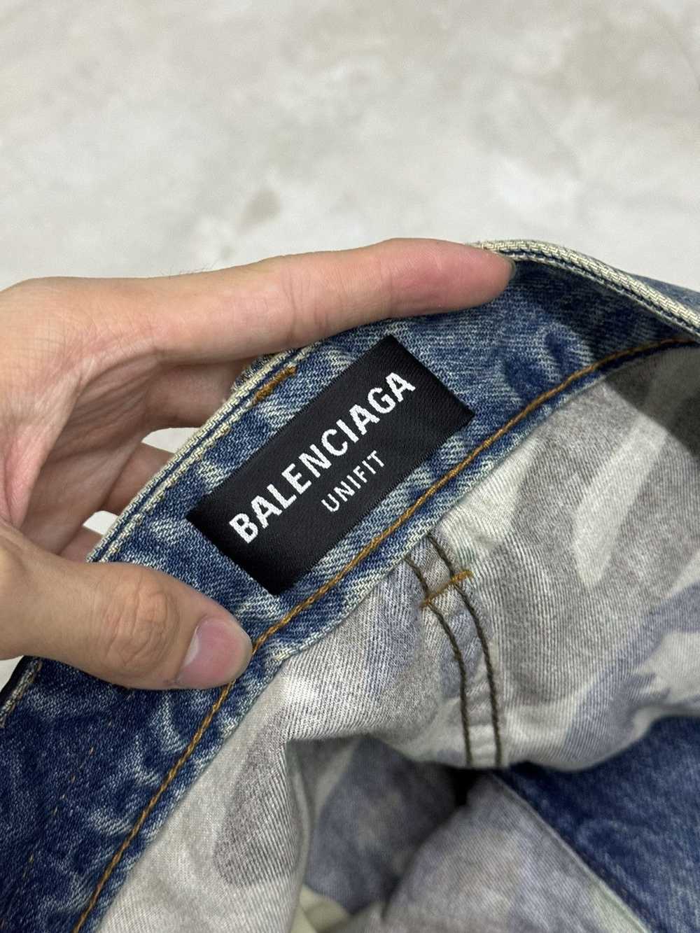 Balenciaga FW21 SLASHED CAMO DENIM JEANS - image 9