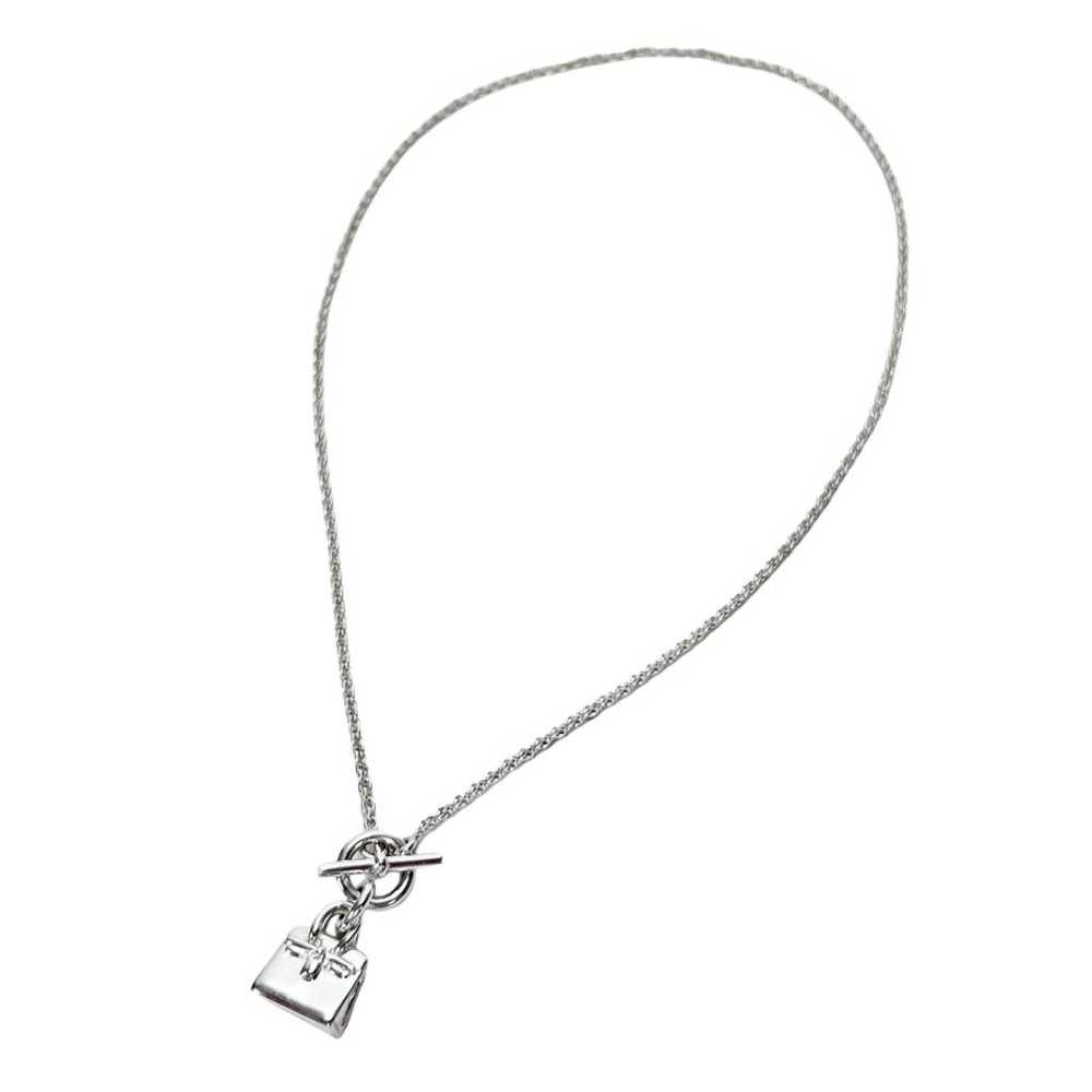 Hermès Amulette silver necklace - image 2