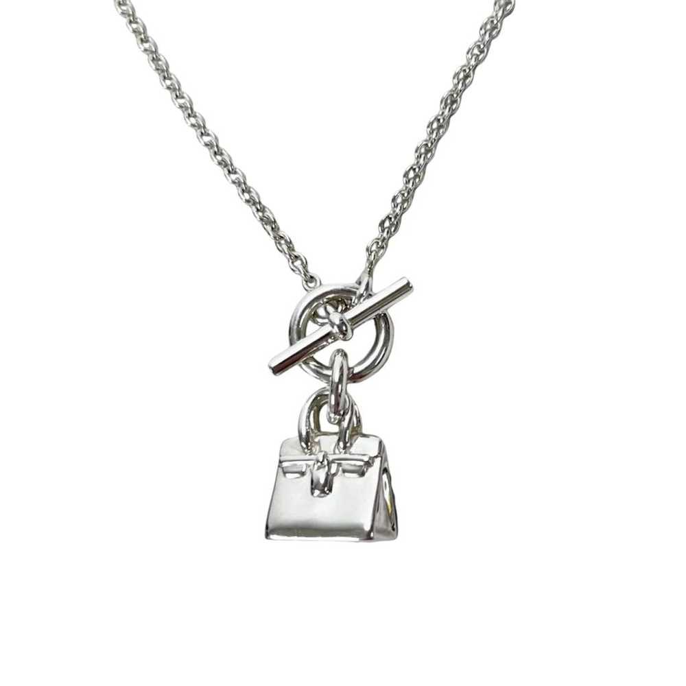 Hermès Amulette silver necklace - image 3