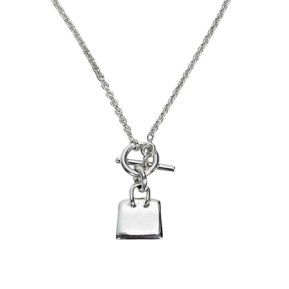 Hermès Amulette silver necklace - image 4