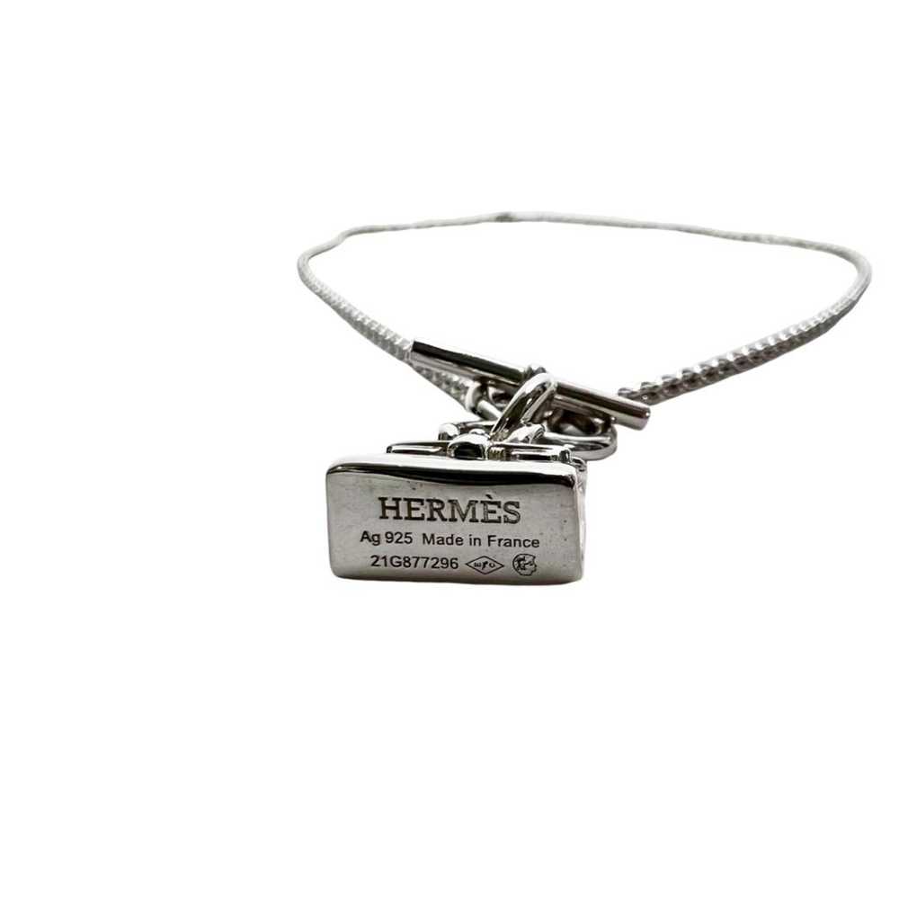 Hermès Amulette silver necklace - image 6