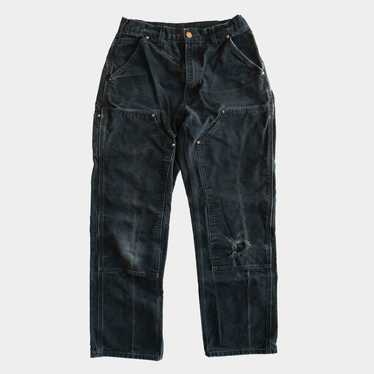 Carhartt newest B01 BLK Duck Mens Double Knee Logger Pants Jeans Black Dungaree 36x36