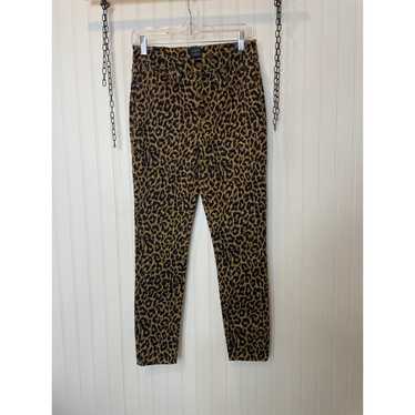 J. Crew Animal Print Stretchable Pants Tan & Blac… - image 1