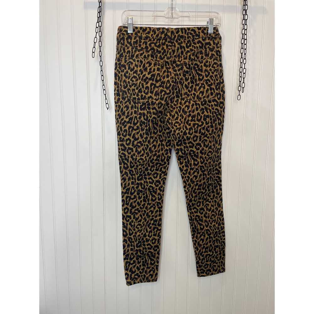 J. Crew Animal Print Stretchable Pants Tan & Blac… - image 2