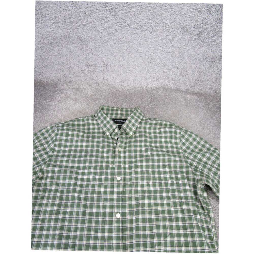 Bonobos Green Cotton Plaid Slim Fit Shirt for Men… - image 2