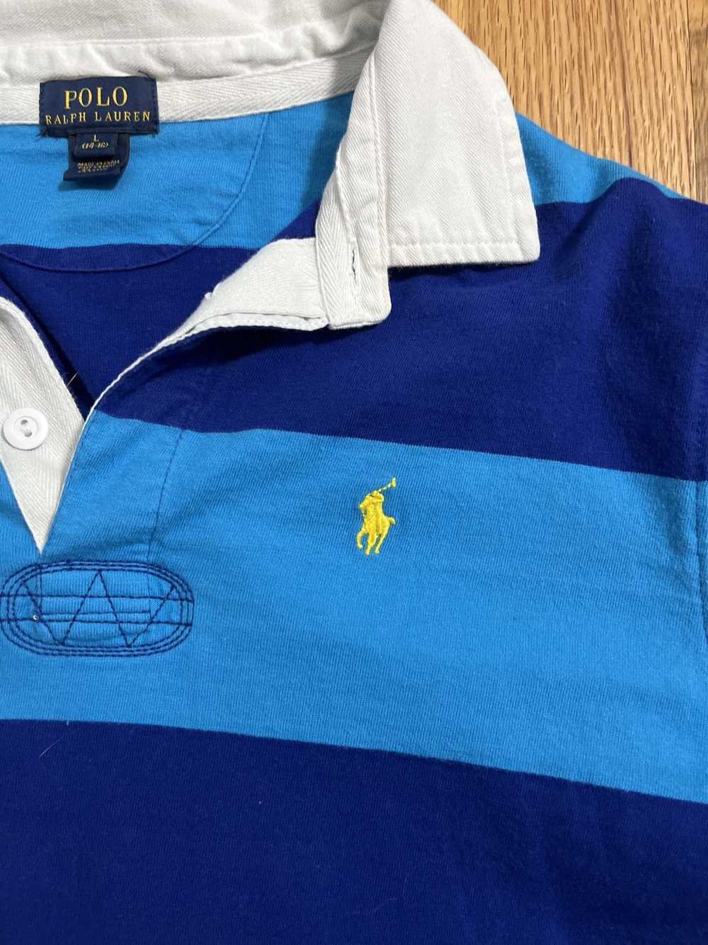 Polo Ralph Lauren Light blue striped dark blue lo… - image 3