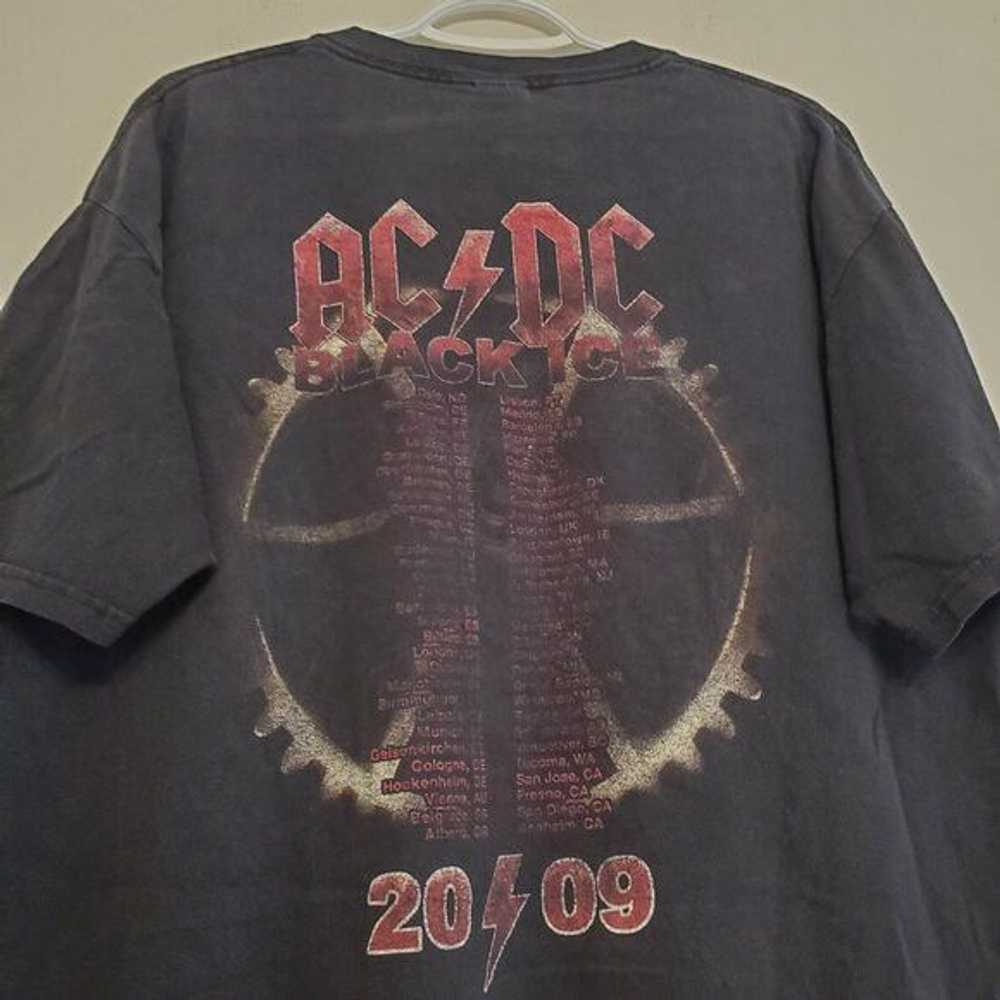 Band Tees × Rock T Shirt Y2k 2009 AC/DC Black Ice… - image 4