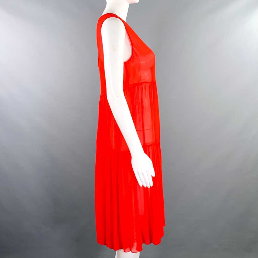 Max Mara Red See Through ALine Dress - image 2