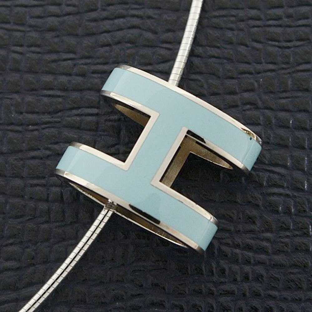 Hermes Hermes Hermes Pop H Logo Silver 925 Neckla… - image 9