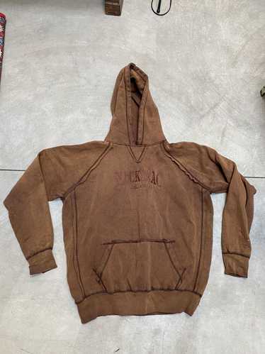 Streetwear Brown Hoodie Sweatshirt Size XL 100% Co