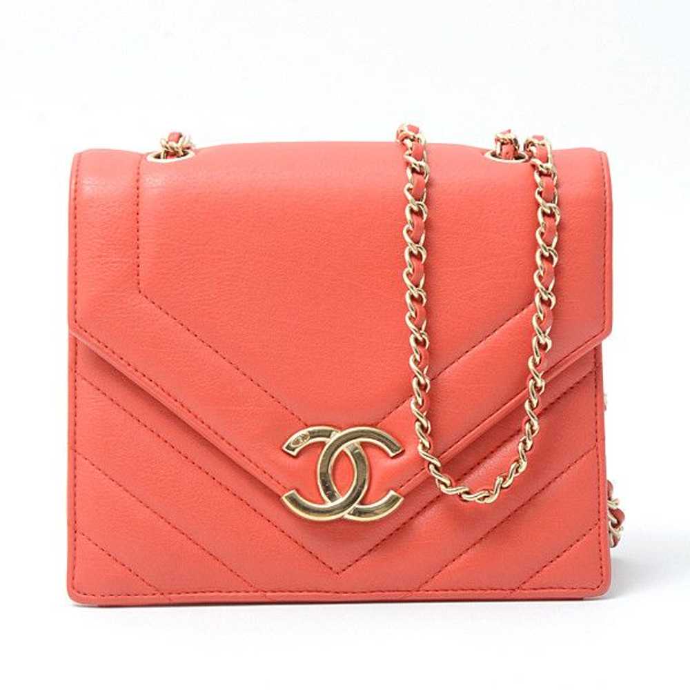 Chanel Chanel Chanel Chevron Leather Chain Should… - image 1