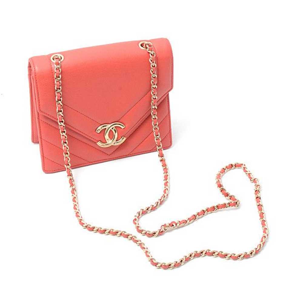 Chanel Chanel Chanel Chevron Leather Chain Should… - image 3