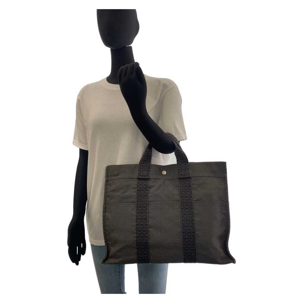 Hermes Hermes Hermes Canvas Herline MM Tote Bag C… - image 9