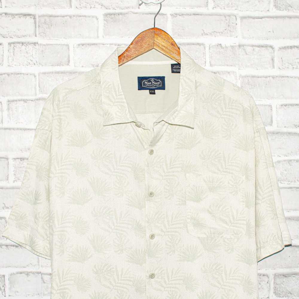 Nat Nast Nat Nast Silk Cotton Short Sleeve Button… - image 4