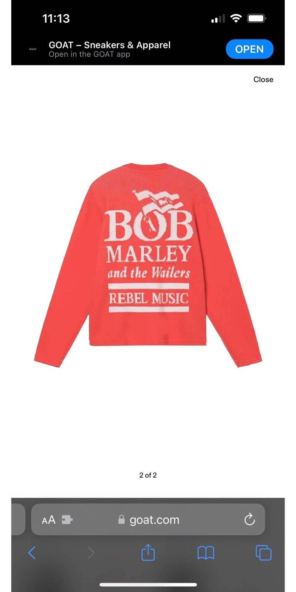 Bob Marley × Stussy Stussy Bob Marley crewneck sw… - image 7