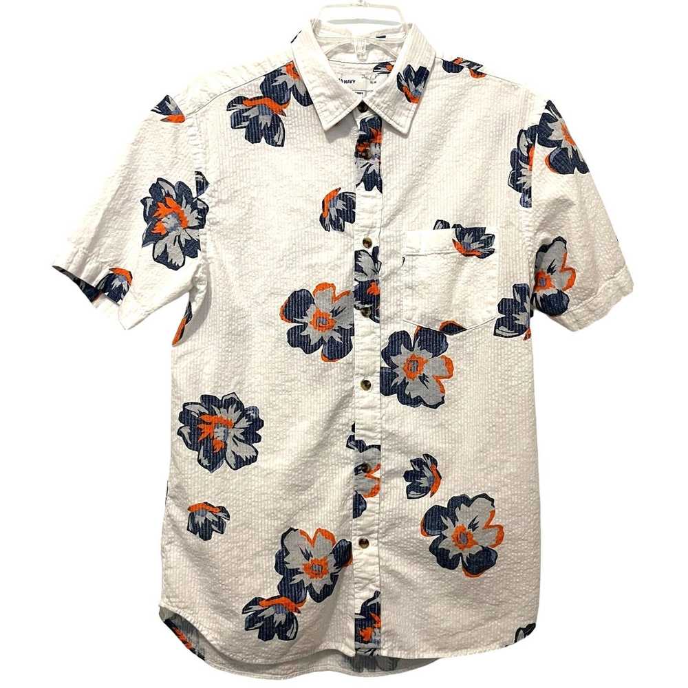 Old Navy Old Navy Hawaiian Seersucker Shirt Flora… - image 2