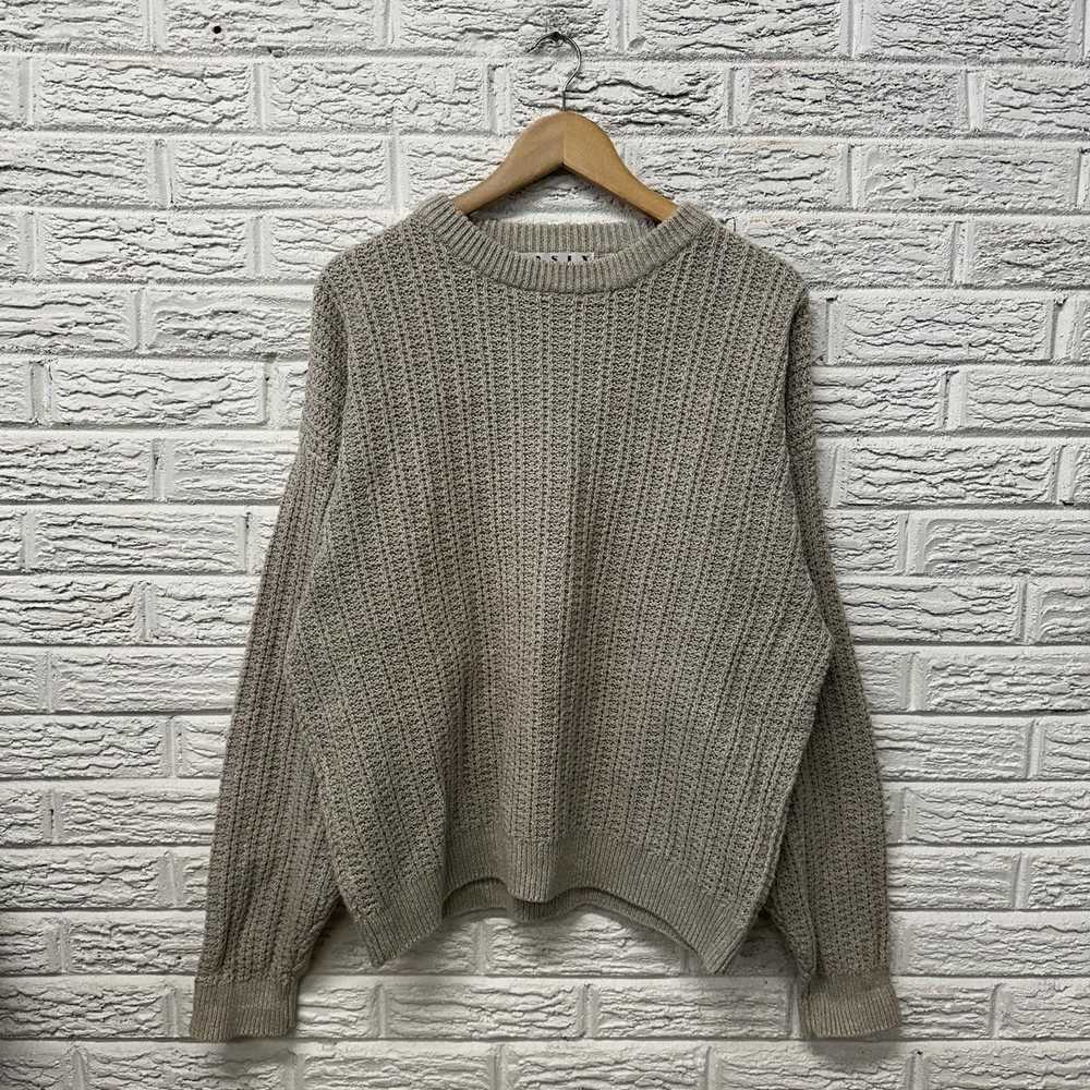 Vintage Vintage Basix Cable Knit Beige Sweater La… - image 2