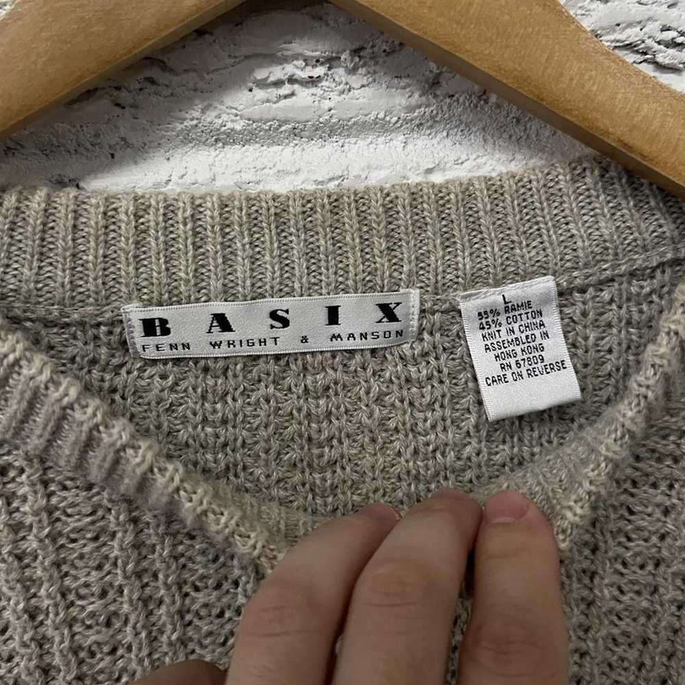 Vintage Vintage Basix Cable Knit Beige Sweater La… - image 4