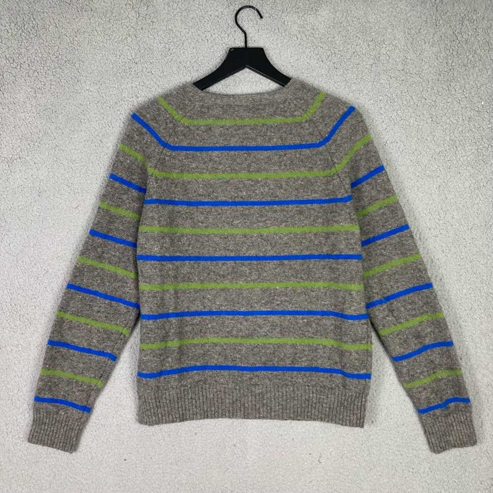 J.Crew J. Crew Wool Sweater Men's L Gray Striped … - image 4