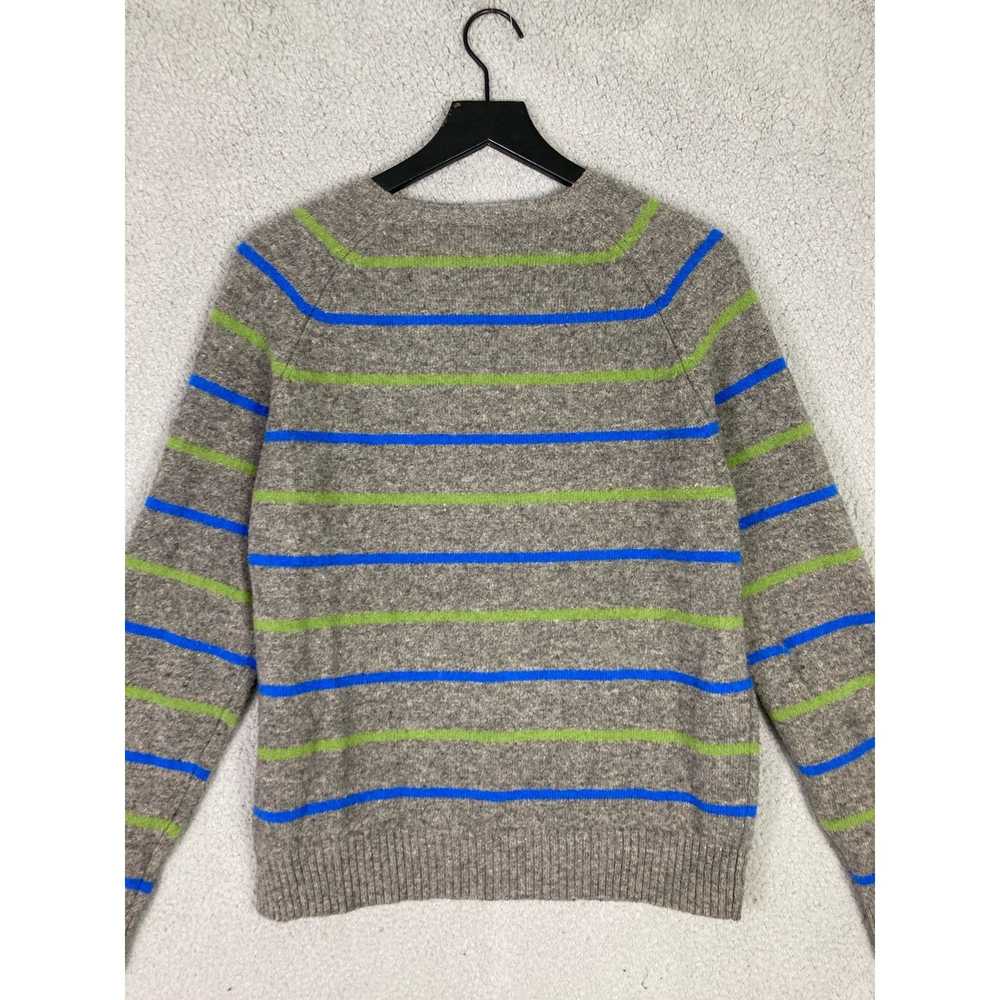 J.Crew J. Crew Wool Sweater Men's L Gray Striped … - image 8