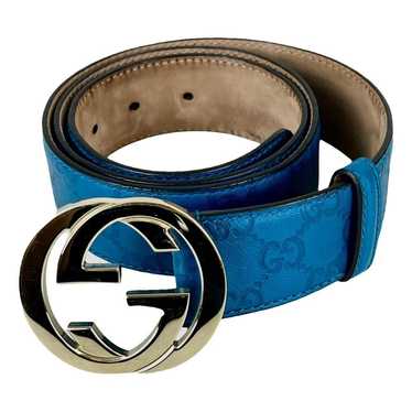 Gucci Interlocking Buckle leather belt - image 1