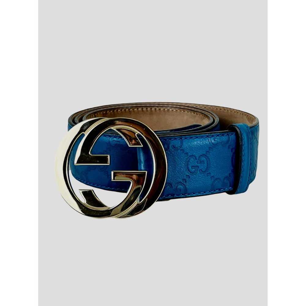 Gucci Interlocking Buckle leather belt - image 2