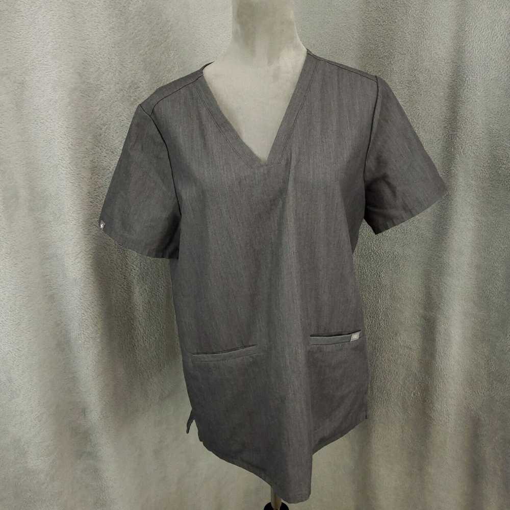 Vintage Womens Large Gray Fig Patterned Stretch H… - image 1