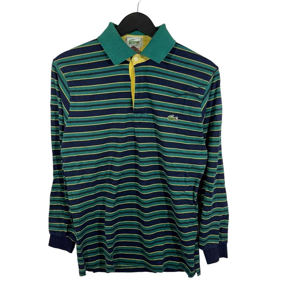 Lacoste Vintage Lacoste Long Sleeve Striped Polo - image 1