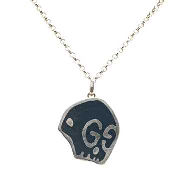 Silver Gucci Sterling Silver Ghost Pendant Necklac