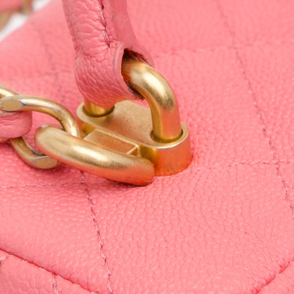 Pink Chanel Micro Caviar Chain Vanity Bag - image 7