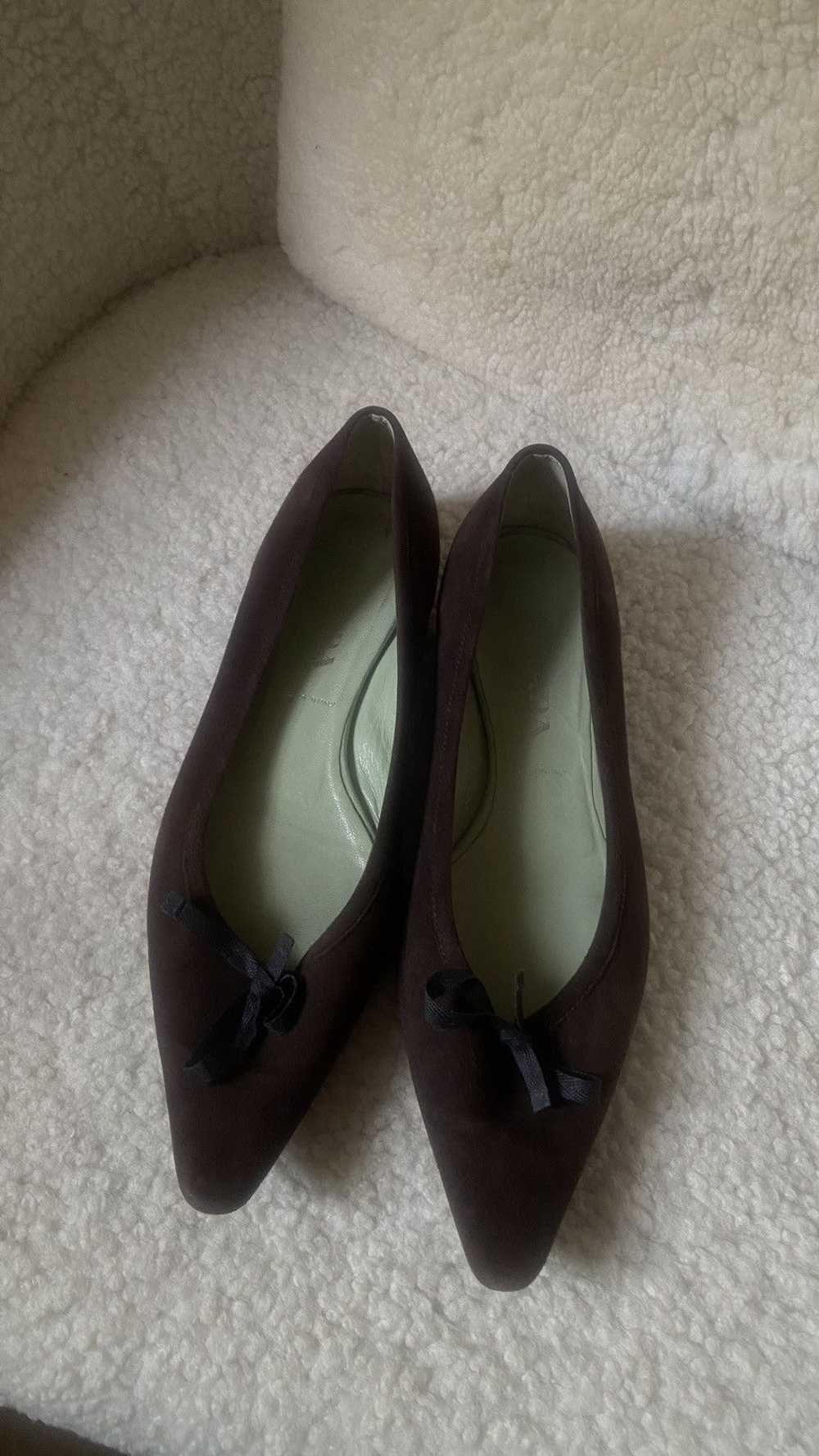 Prada Vintage Brown suede Prada ballet flats size… - image 2