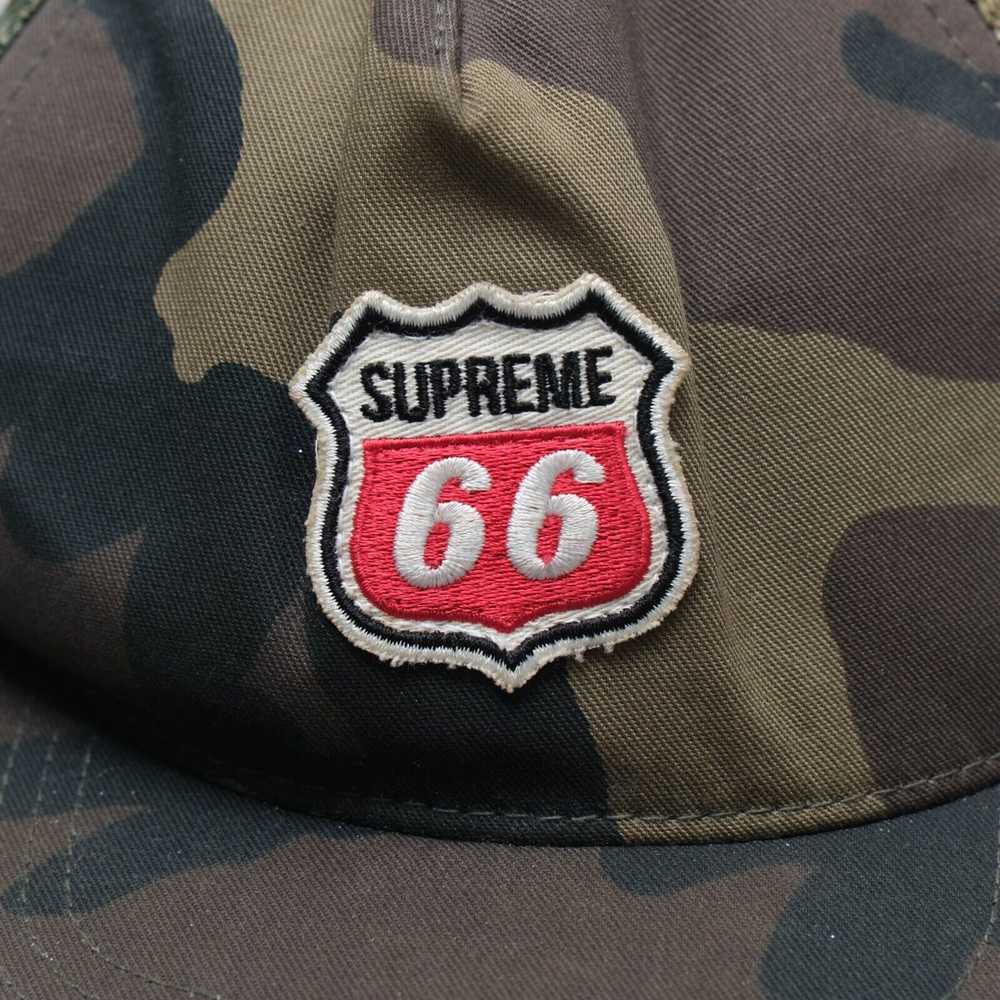 Supreme Vtg Supreme Route 66 5 Panel Snapback Cam… - image 3