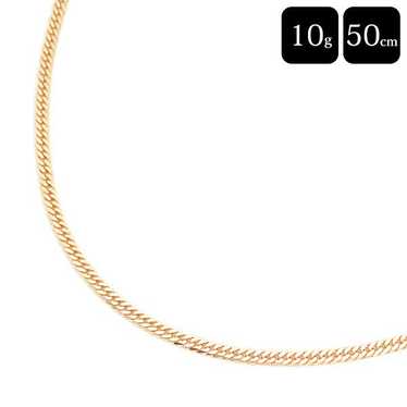 Other Other K18 Double Curb Necklace Yellow Gold … - image 1