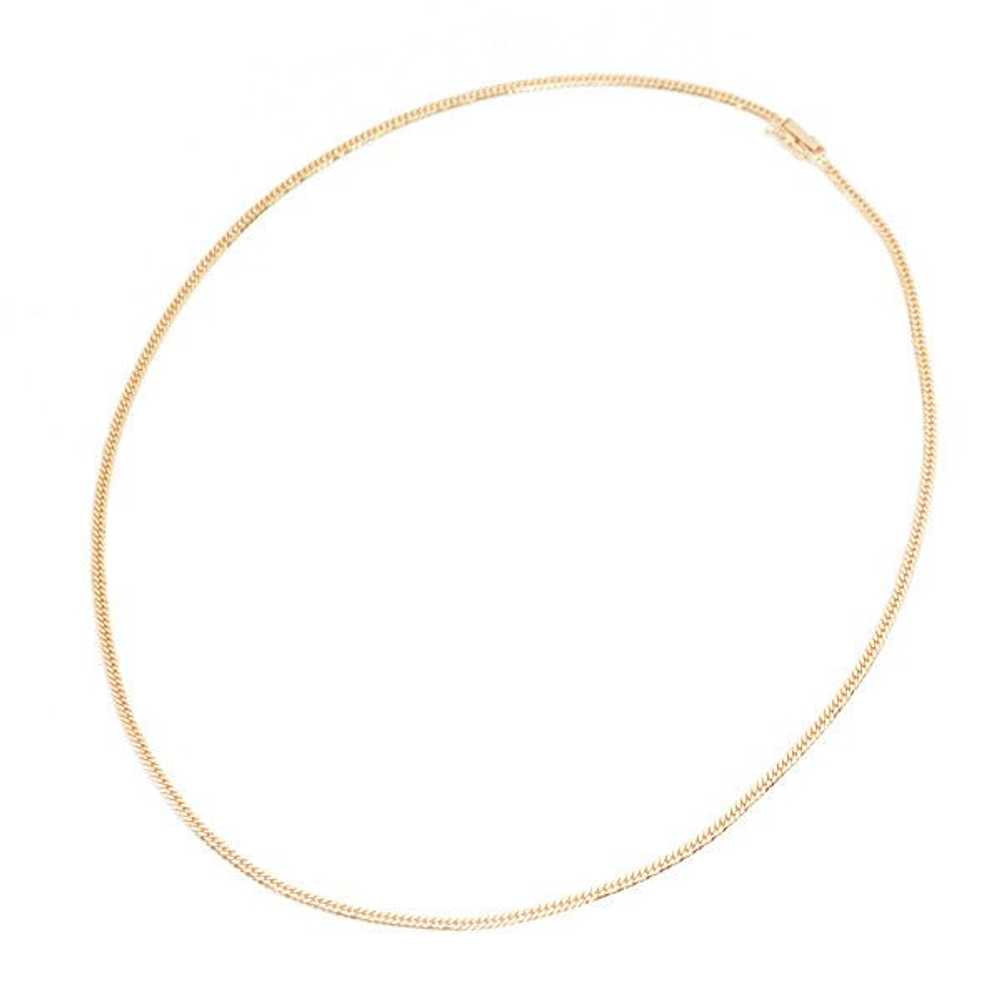 Other Other K18 Double Curb Necklace Yellow Gold … - image 2