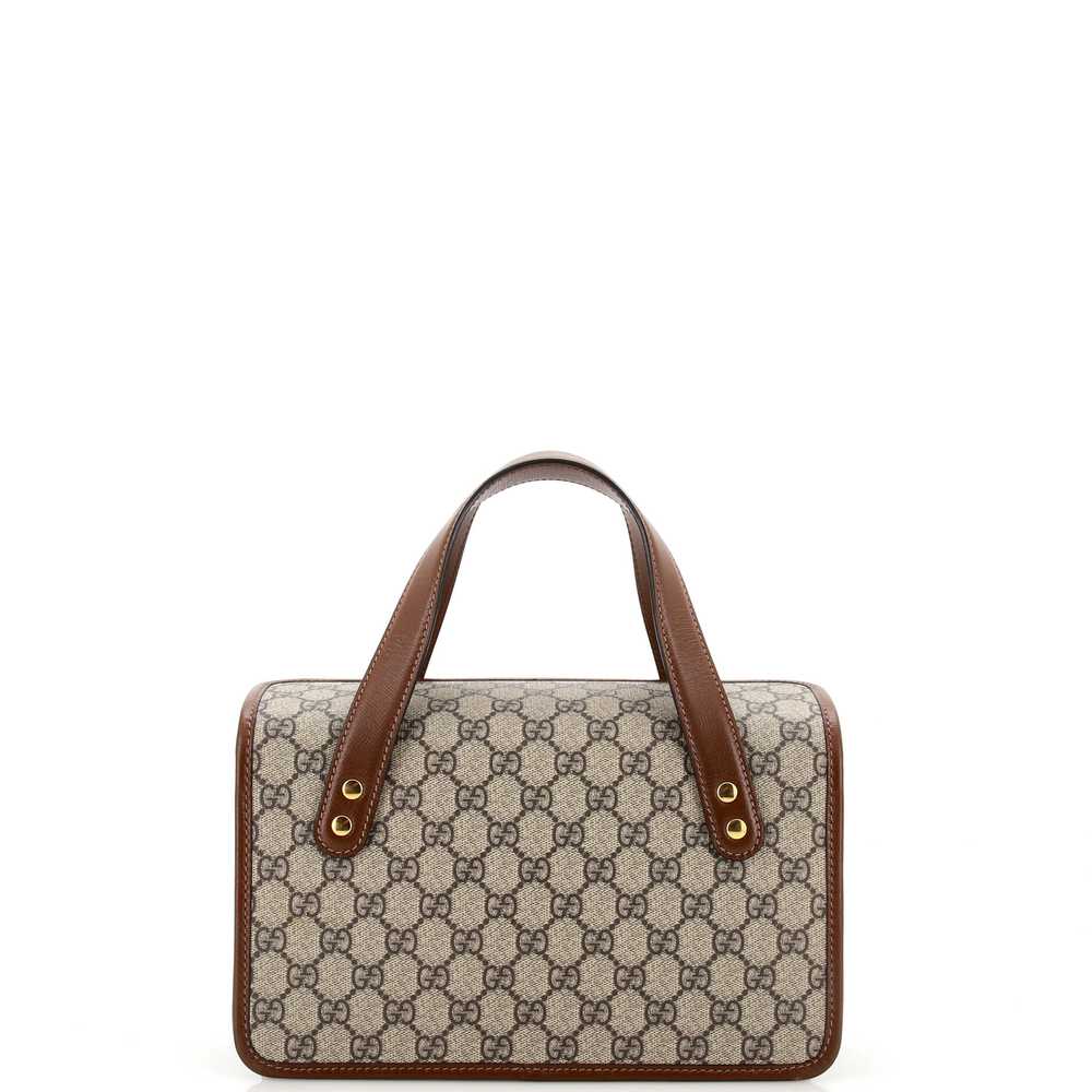 GUCCI Horsebit 1955 Boston Bag GG Coated Canvas S… - image 3