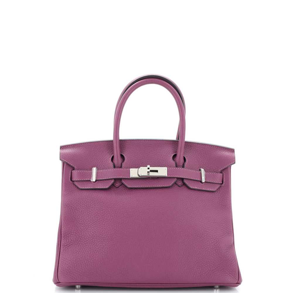 Hermes Birkin Handbag Anemone Clemence with Palla… - image 1