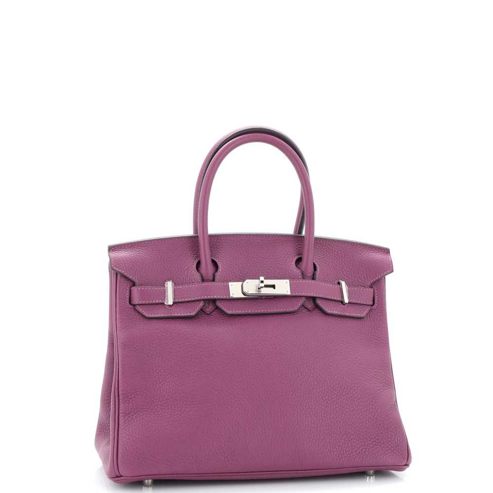 Hermes Birkin Handbag Anemone Clemence with Palla… - image 2