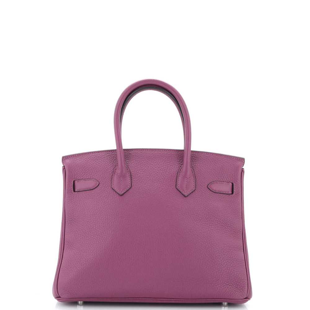 Hermes Birkin Handbag Anemone Clemence with Palla… - image 3