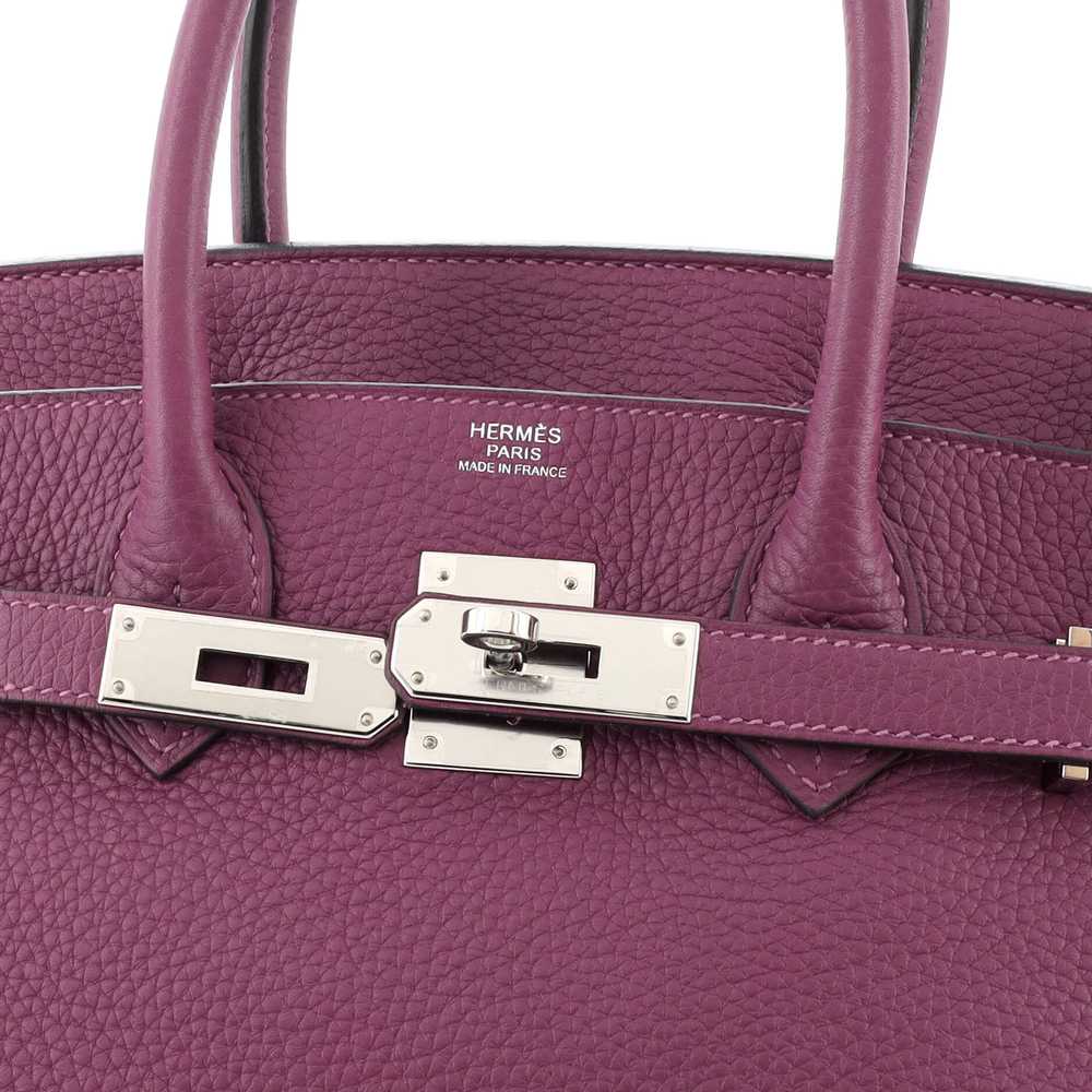 Hermes Birkin Handbag Anemone Clemence with Palla… - image 6