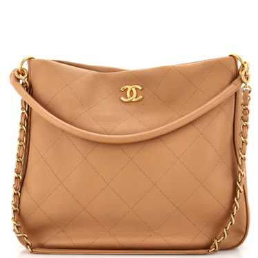 CHANEL CC Convertible Chain Hobo Quilted Calfskin 