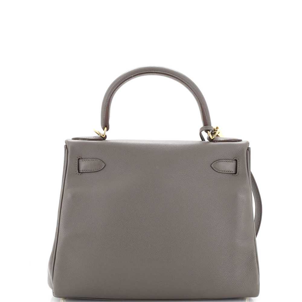 Hermes Kelly Handbag Grey Evercolor with Gold Har… - image 4