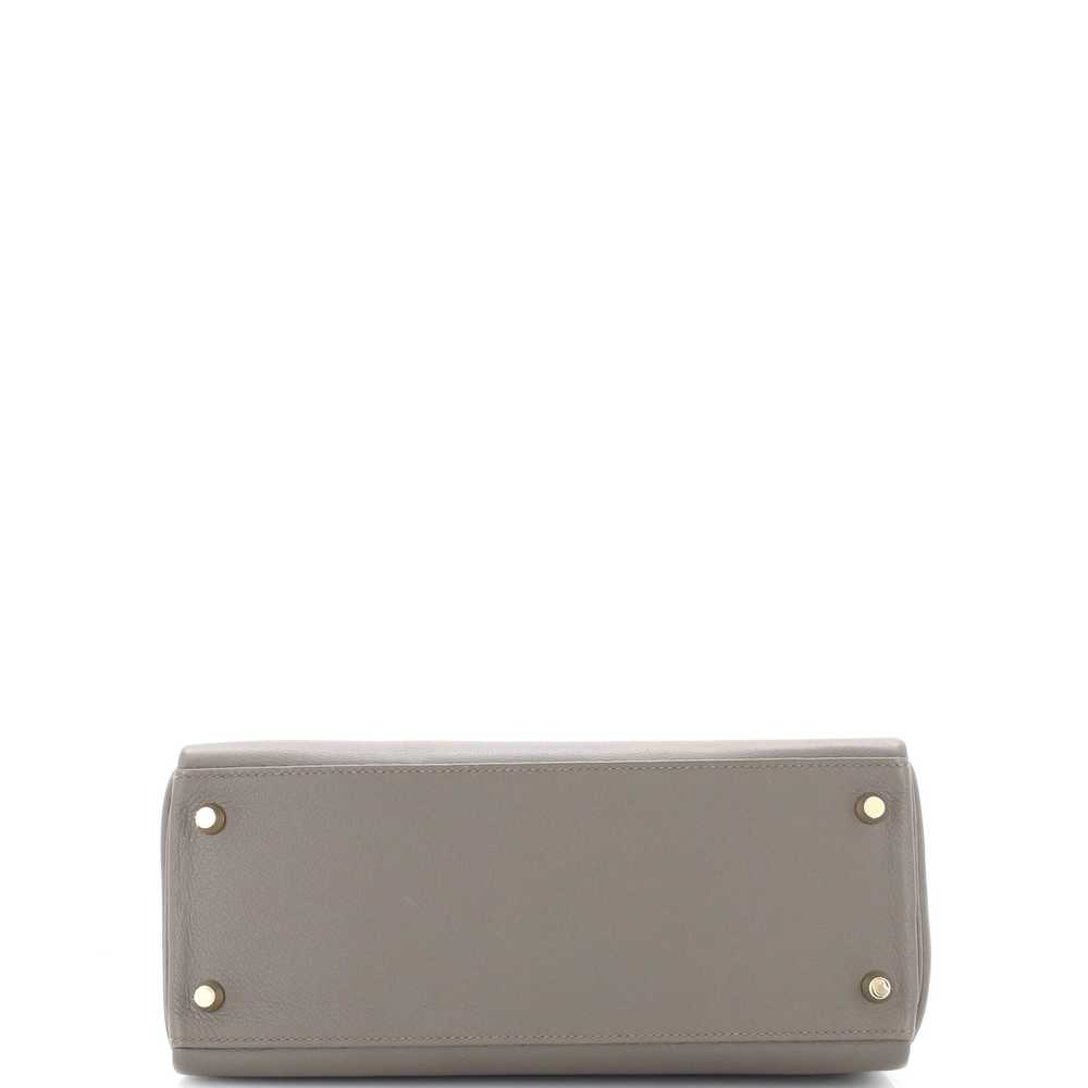 Hermes Kelly Handbag Grey Evercolor with Gold Har… - image 5