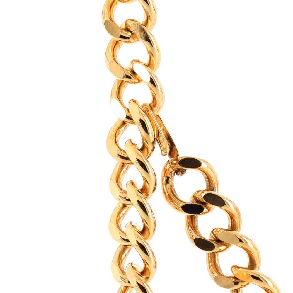 CHANEL Vintage Medallion Logo Chain Belt Metal 85 - image 2